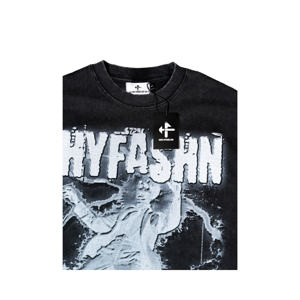 Hyfashn Chosen Grey Wash Oversized T Shirt