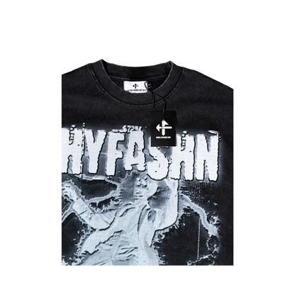 Hyfashn Chosen Grey Wash Oversized T Shirt