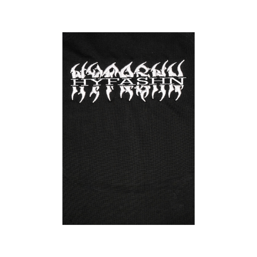 Hyfashn 7 Sins camiseta negra con logo bordado